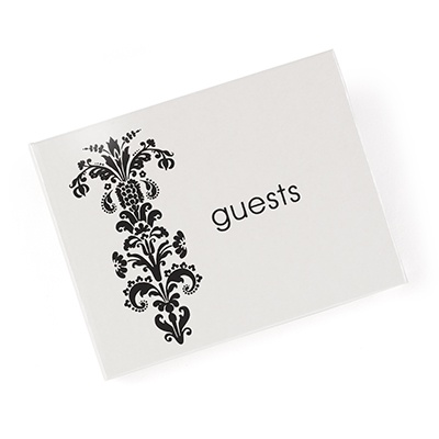 Formal Affair Damask Guest Book