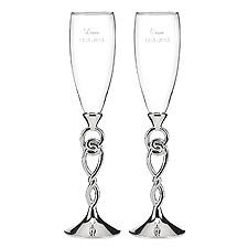 Eternity Knot Toasting Flutes