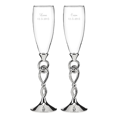 Eternity Knot Toasting Flutes