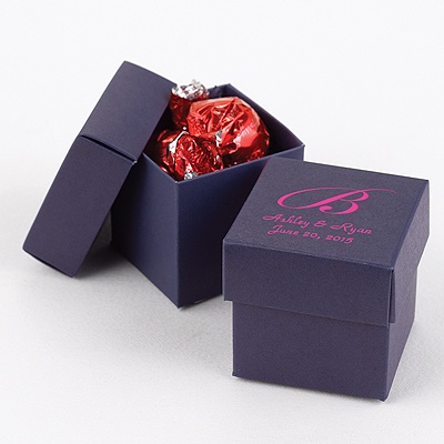 Navy Two-Piece Favor Boxes