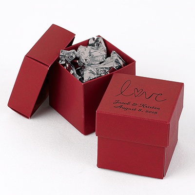 Red Two-Piece Favor Boxes