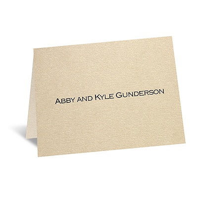 Gold Shimmer - Thank You Card and Envelope