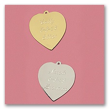 Personalized Gold or Silver Heart Charm