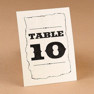 Wanted! Style Table Number Cards
