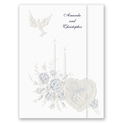 Dearly Beloved - Navy - Invitation