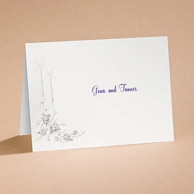 Dearly Beloved - Purple - Informal Note Card With Envelope