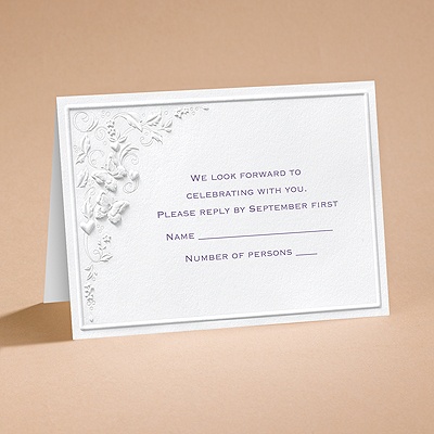 Romantic Butterflies - Respond Card and Envelope