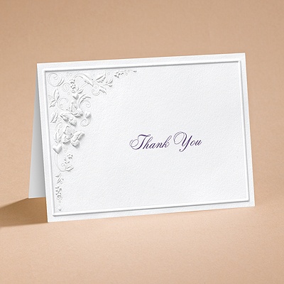 Romantic Butterflies - Thank You Card and Envelope