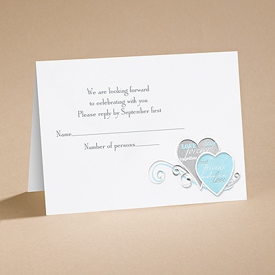 Romantic Messages - Respond Card and Envelope