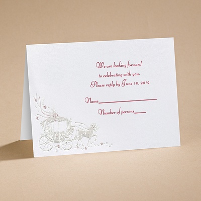 Your Carriage Awaits - Respond Card and Envelope
