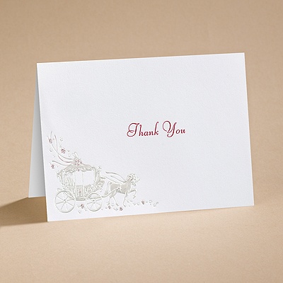 Your Carriage Awaits - Thank You Card and Envelope