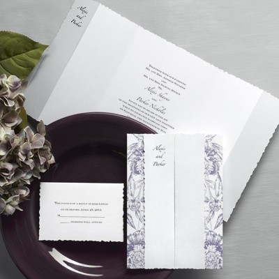 Botanical Beauty - Passion Purple - Invitation