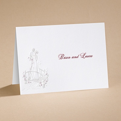 Love's Journey with Claret Accents - Note Card and Envelope