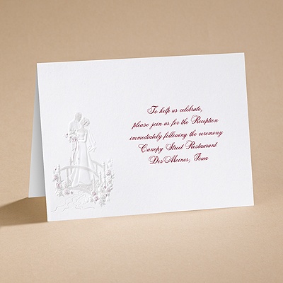 Love's Journey with Claret Accents - Reception Card