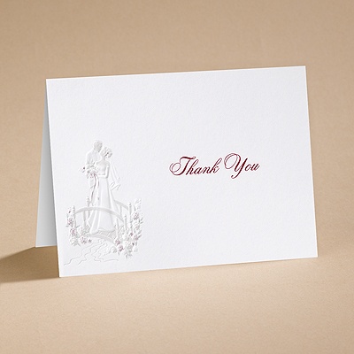 Love's Journey with Claret Accents - Thank You Card and Envelope