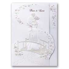 Love's Journey with Claret Accents - Invitation