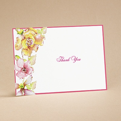 Tropical Blooms - Thank You Card and Envelope