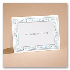 Gathering Seashells - Turquoise - Note Card and Envelope