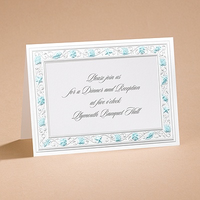 Gathering Seashells - Turquoise - Reception Card