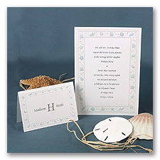 Gathering Seashells - Turquoise - Invitation