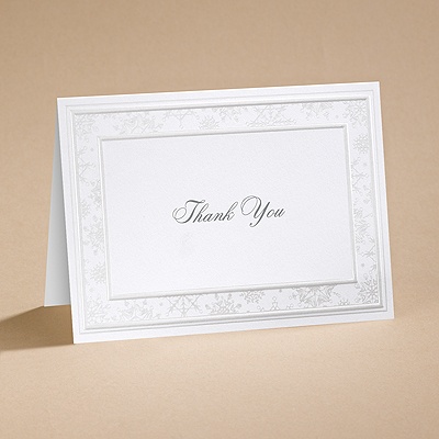 Snowflake Simplicity - Thank You Note - Blank Inside