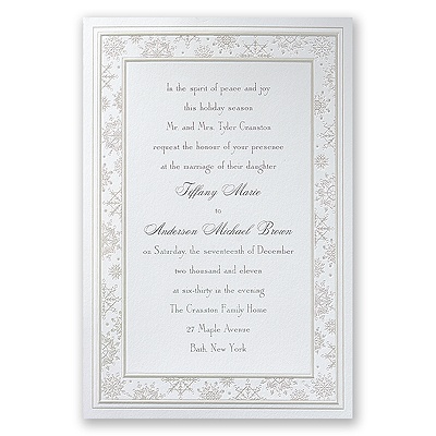 Snowflake Simplicity - Invitation
