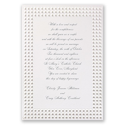 String of Pearls - Invitation