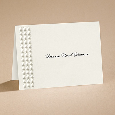 String of Pearls - Ecru - Note Card and Envelope