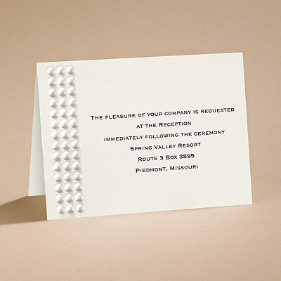 String of Pearls - Ecru - Reception Card