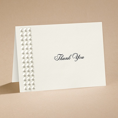 String of Pearls - Ecru - Thank You Card and Envelope