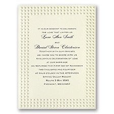String of Pearls - Ecru - Invitation