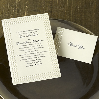 String of Pearls - Ecru - Invitation