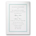 Bright Border - Aqua - Invitation