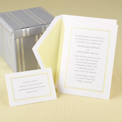 Bright Border - Yellow Invitation