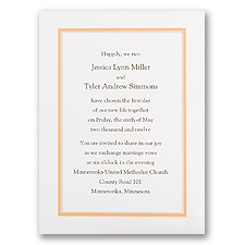 Bright Border - Tangerine - Invitation