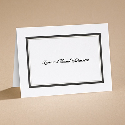The Edge - Black - Note Card and Envelope