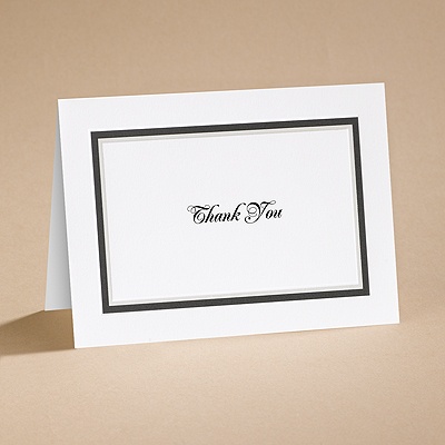 The Edge - Black - Thank You Card and Envelope