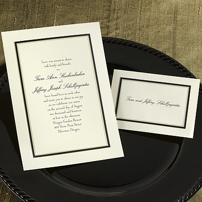 The Edge - Ecru with Black - Invitation