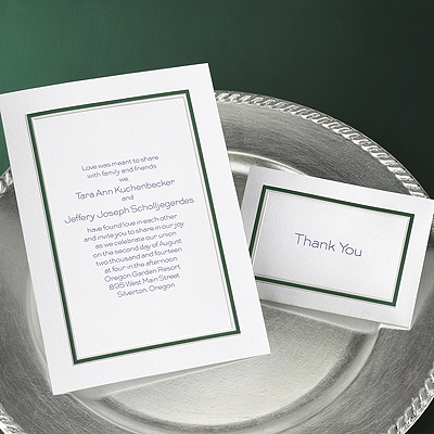 Bright Border - Green - Invitation