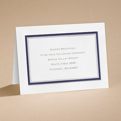 Bright Border - Navy - Reception Card