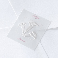 Personalized Embossed Calla Lily Wedding Seals