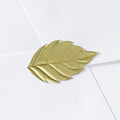 Blank Gold Leaf Wedding Seal