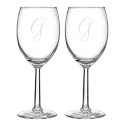 Faceted Stem Wine Glasses