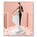 Elegant Couple Cake Top Figurine - African American