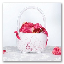 Pink Floral Flower Basket