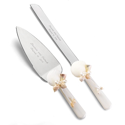 Seashell Knife and Server Set