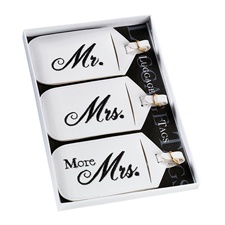White Mr. and Mrs. Luggage Tags