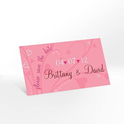 Get Your Date Noticed Pink Save the Date Magnet