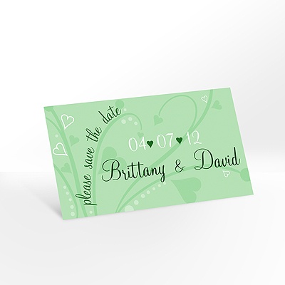 Get Your Date Noticed Green Save the Date Magnet