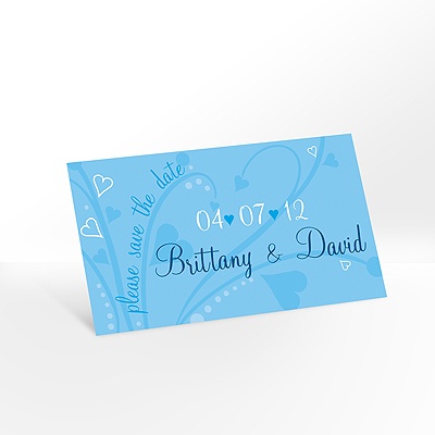 Get Your Date Noticed Blue Save the Date Magnet